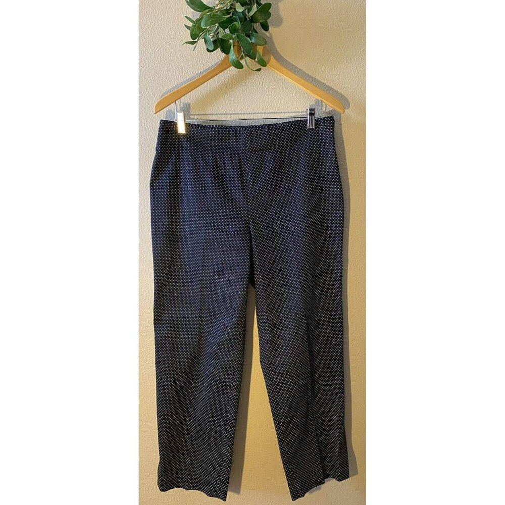 COPY - Talbots Heritage Slim Pants Size 10P Petite Black 26" Inseam White Polka